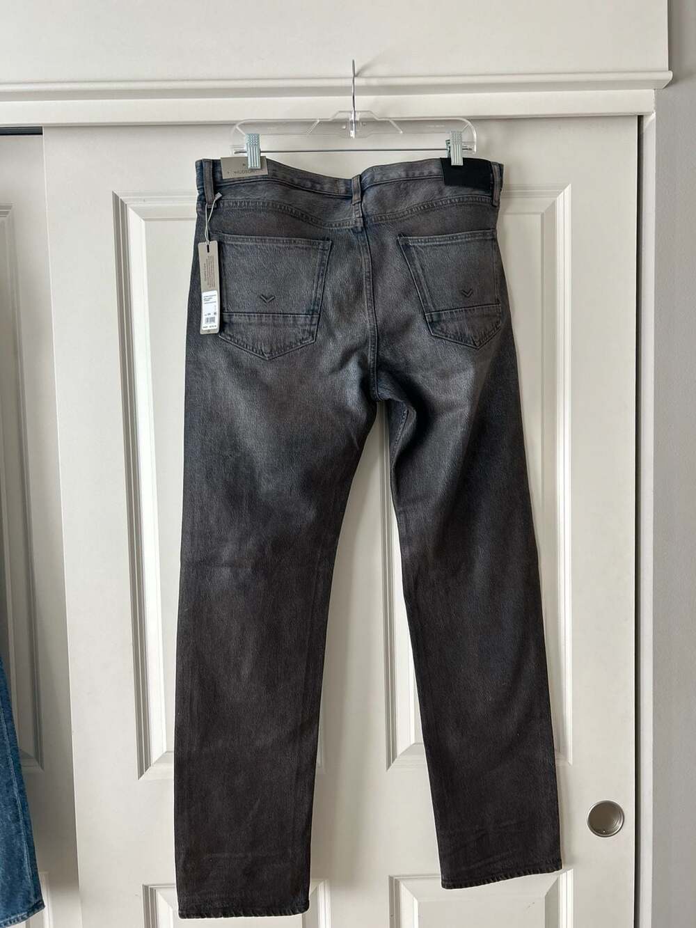 Hudson Wes Classic Straight Coated Chocolate Denim Jeans